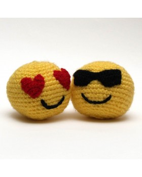  Amigurumi Soft Toy- Handmade Crochet- Heart Emoji